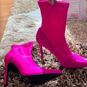 Pink booties